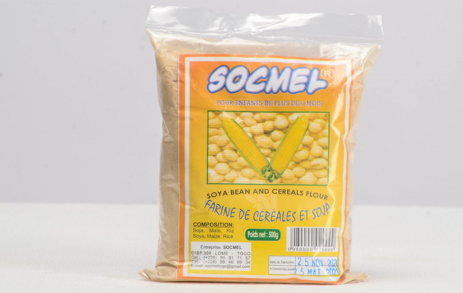 Farine enrichie pour enfants de plus de 6 mois