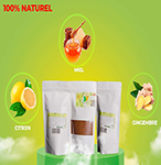 Thé de gingembre caramélisée au miel et citron