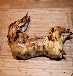 Viande de lapin fumé