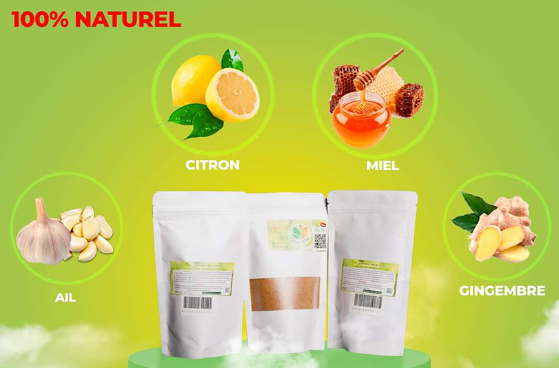 Thé de gingembre , miel, citron et ail