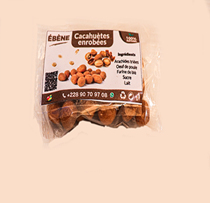 Cacahuètes enrobées en sachet